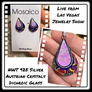 NWT Mosaico Austrian Crystal pendant necklace & earrings 💕💕 new line! 💕💕